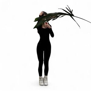 Charcoal Ribbed Knit Top